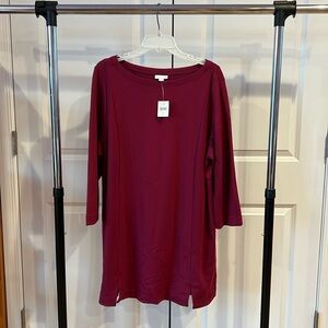 J. Jill Women's Plum Dress Heavy T-Shirt Knit